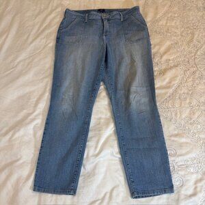 NYDJ Reg 16 Full-Length Jeans Front Patch Pockets 70s